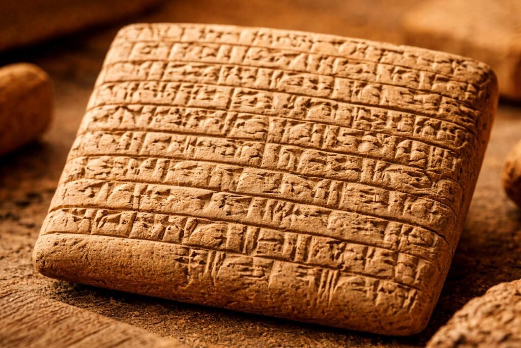 As tábuas mesopotâmicas são placas de argila com escrita cuneiforme, usadas entre 3400 e 75 d.C. para contabilidade, contratos, literatura e registros administrativos